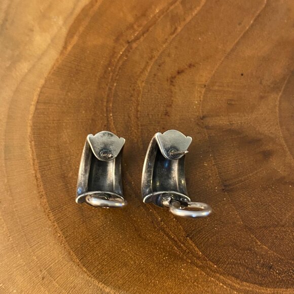 RETIRED James Avery Christina French Clip Earrings, Sterling Silver - Picture 3 of 4